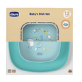 Chicco, zestaw 2 talerzy, turkusowy, 12m+