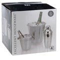 Excellent Houseware, wiaderko do lodu, shaker, szczypce, zestaw