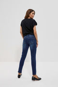 Spodnie jeansowe damskie, granatowe, Moodo