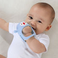 Smily Mia, gryzak silikonowy, pingwin, buddy, light blue