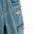 Spodnie jeansowe jogger z aplikacjami Cool Club