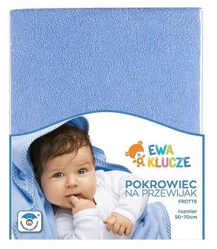 Ewa Klucze Eevi, pokrowiec na przewijak, frotte, niebieski, 70x50 cm
