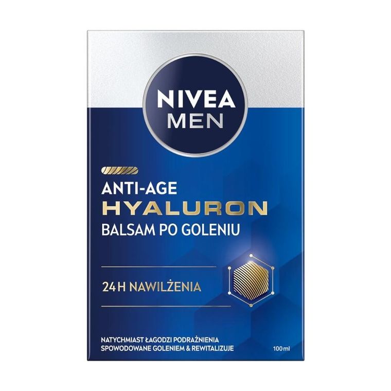 Nivea, Men Hyaluron, przeciwzmarszczkowy balsam po goleniu, 100 ml