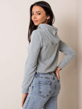 Bluza damska z kapturem, szara, Sublevel