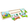 New Classic Toys, farma, drewniane puzzle 4w1