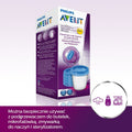 Philips Avent, Pojemniki na pokarm i pokrywki, 180 ml, 5 szt.