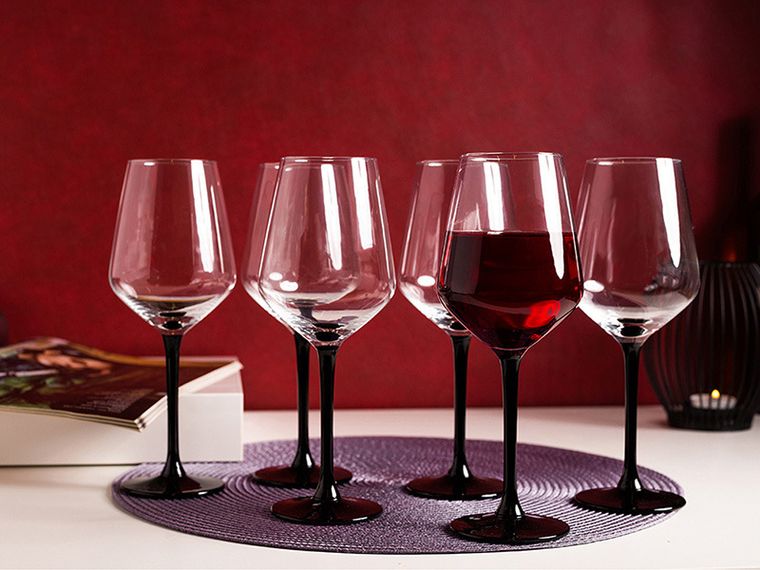 Royal Leerdam, Rubin black, kieliszki do wina czerwonego, 370 ml, 6 szt.
