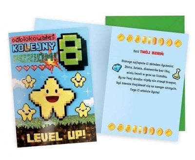 Kukartka, karnet, Urodziny 8, level up
