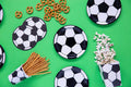 PartyDeco, Football Party, talerzyki papierowe, piłka nożna, biało-czarne, 18 cm, 6 szt.