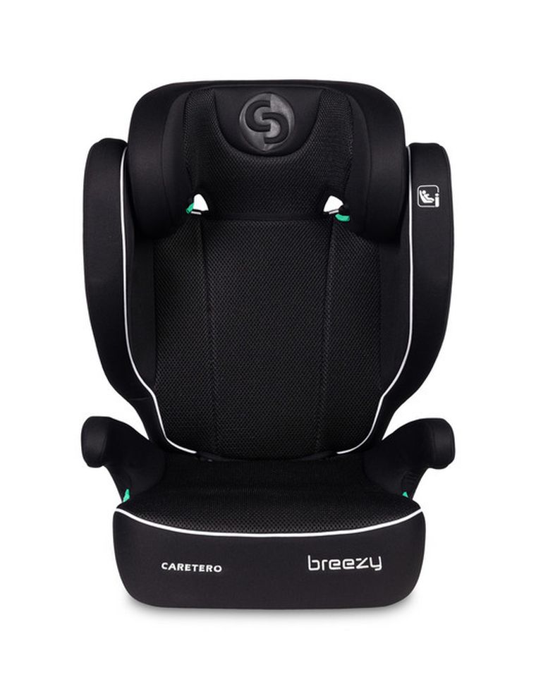 Caretero, Breezy, fotelik samochodowy 2w1, podstawka, black, 100-150 cm