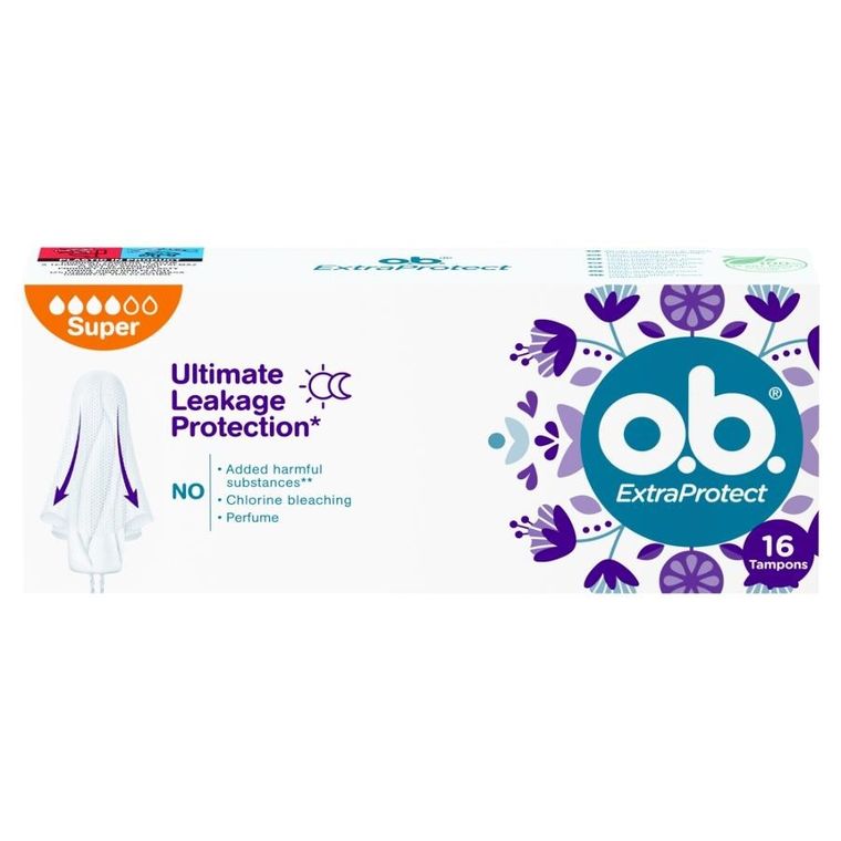 O.B., ExtraProtect, Super, tampony, 16 szt.