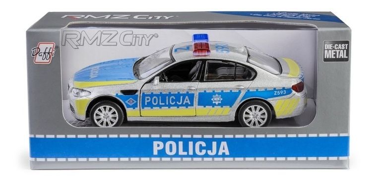 Daffi, RMZ City, BMW M5, policja, pojazd, model metalowy, 1: 32