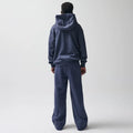 Granatowa bluza basic z kapturem oversize NOWEAR