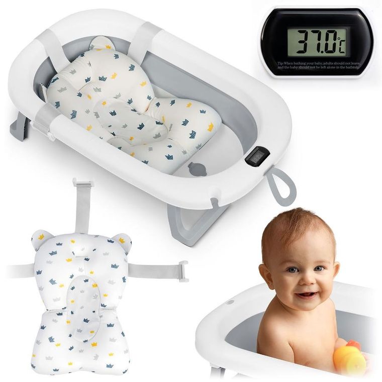 Ricokids, RK-287, wanienka składana z termometrem i wkładką, biało-szara