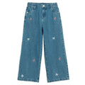 Jeansowe spodnie ze średnim stanem wide leg Cool Club