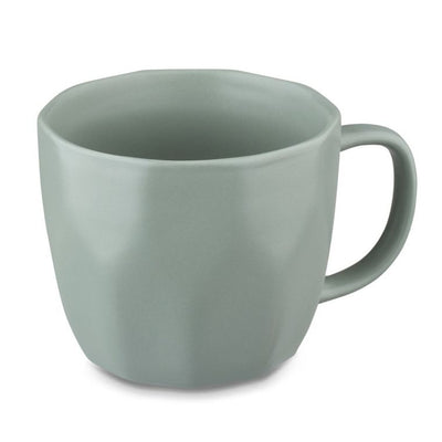 Tadar, Geometric, kubek porcelanowy do kawy i herbaty, zielony, 400 ml