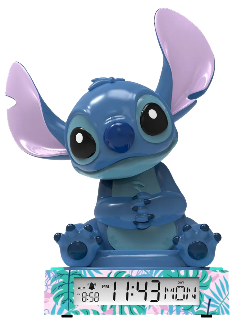 Lilo i Stitch, lampka 3D z budzikiem