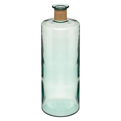 Atmosphera, wazon szklany z recyklingu, 75 cm, zielony