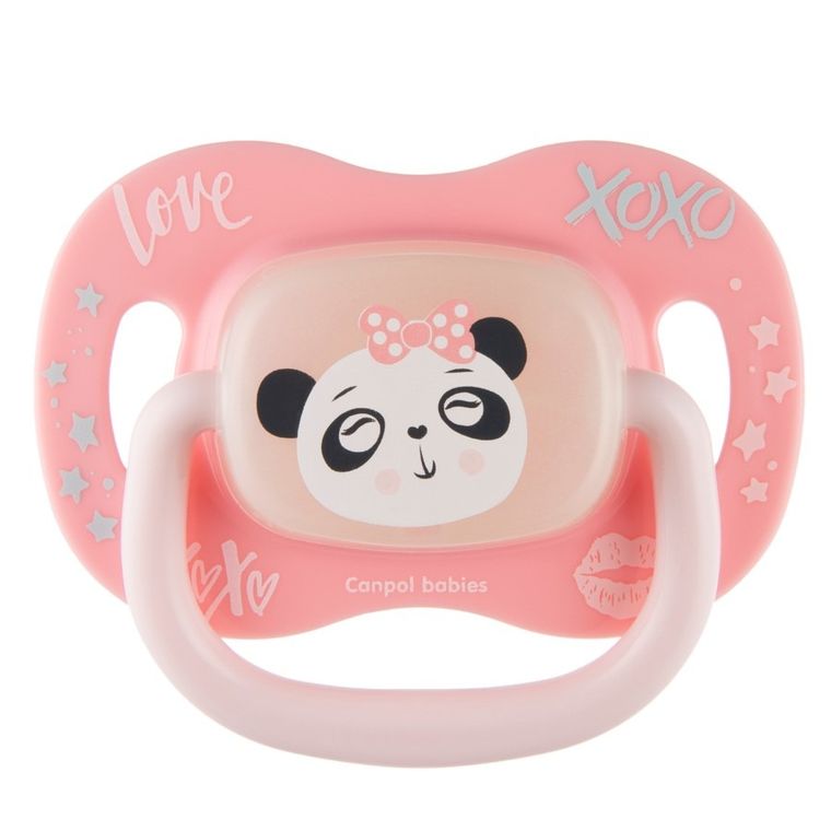 Canpol babies, Exotic, Panda, smoczek silikonowy, symetryczny, 0-6m