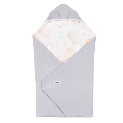 Lionelo, Travel Swaddle Blanket, otulacz do fotelika, Grey Balloon