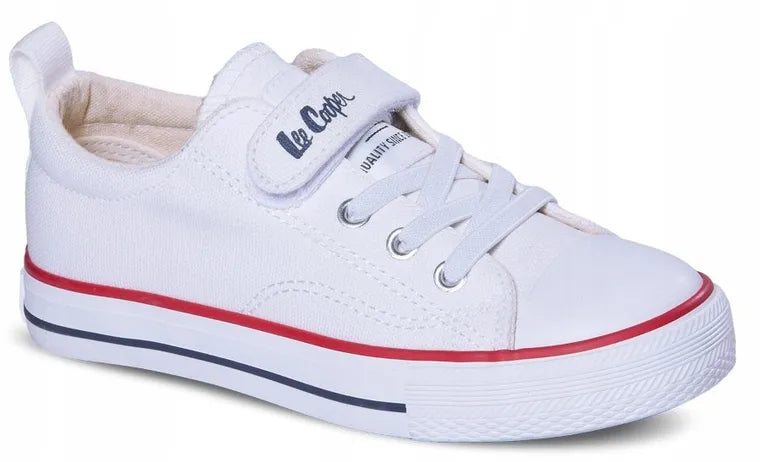 Trampki dziecięce, białe, Lee Cooper
