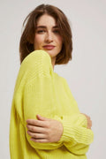 Sweter damski, zielony, Moodo