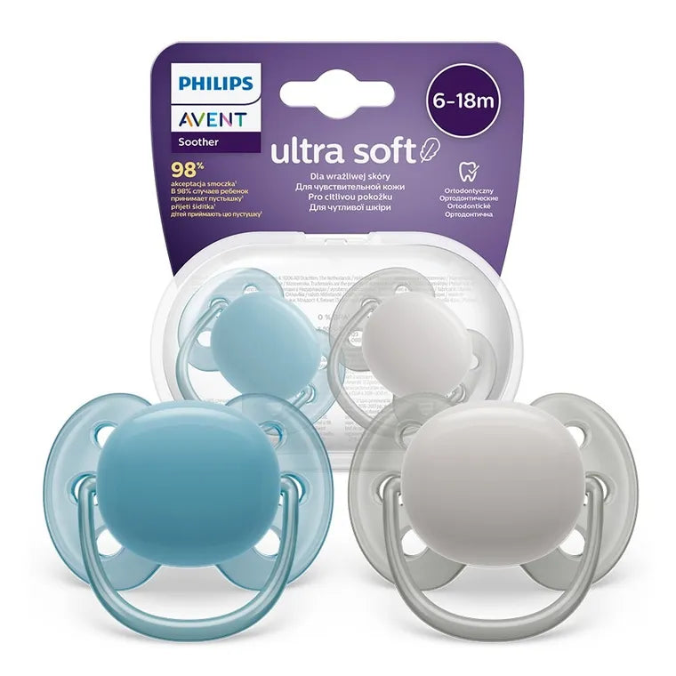 Philips Avent, Ultra Soft, smoczek uspokajający, 6-18m, 2 szt.