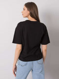 T-shirt damski, czarny, Rue Paris