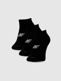 Skarpetki, unisex, czarne, zestaw, 3 szt., 4F