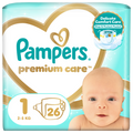 Pampers, Premium Care, pieluchy jednorazowe, rozmiar 1, 2-5 kg, 26 szt.