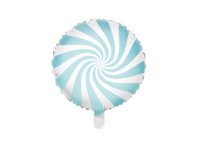 PartyDeco, Yummy, balon foliowy, cukierek, 45 cm, jasno-niebieski
