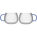 Vialli Design, Tulip, szklanki z uchem, niebieskie, 350 ml, 2 szt.