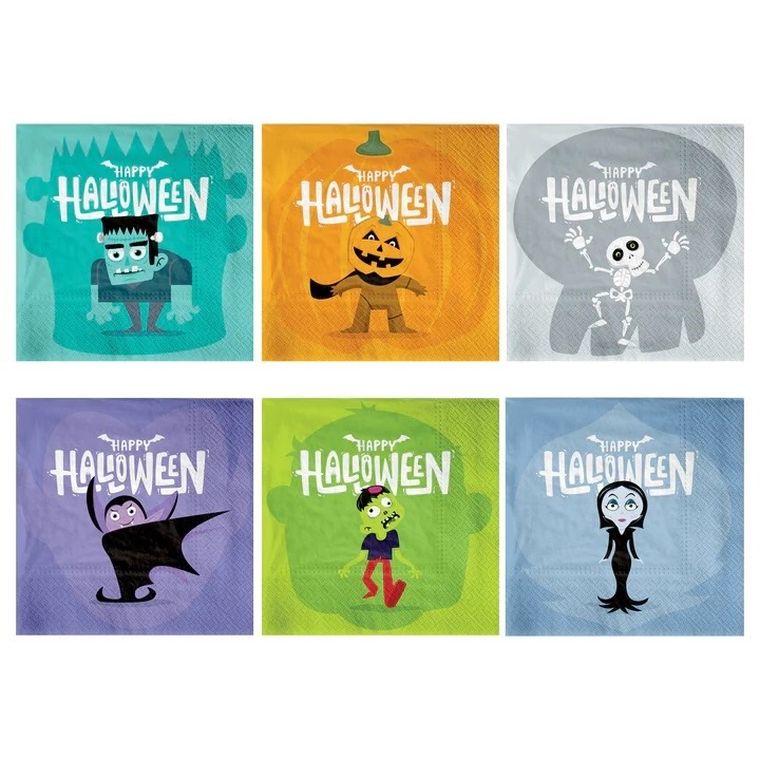 Serwetki, Halloween Monsters, 33x33 cm, 12 szt.