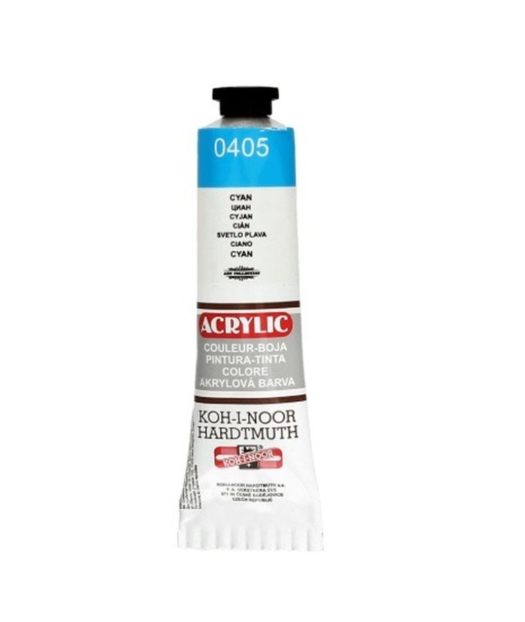 Koh-I-Noor, farba akrylowa, Cyan, 40 ml