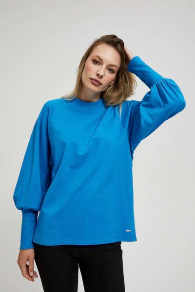 Bluza damska, niebieska, Moodo