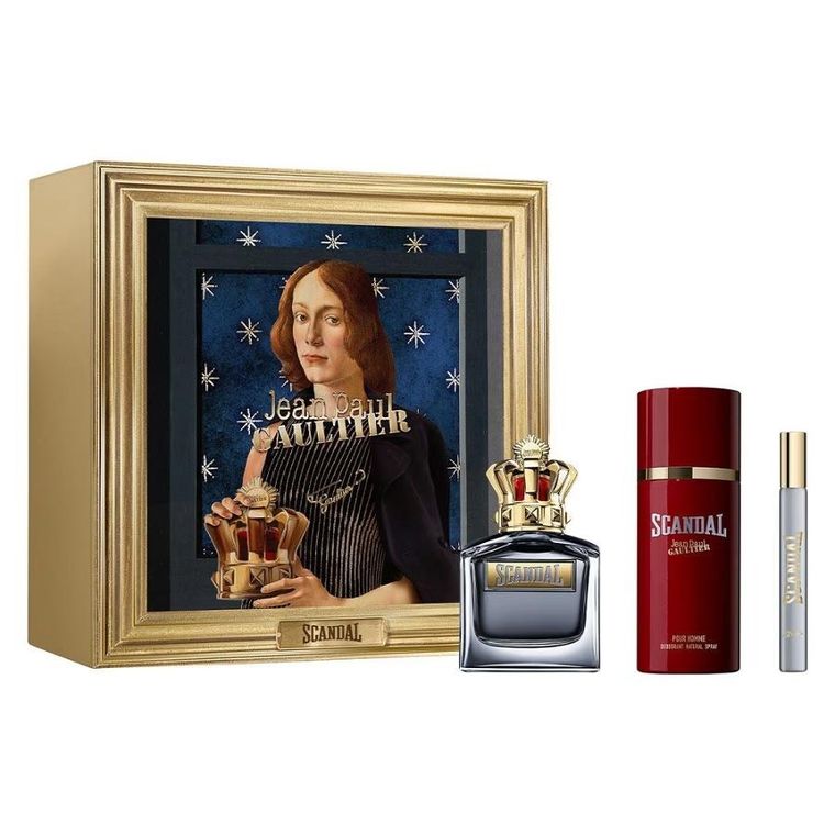 Jean Paul Gaultier, Scandal Pour Homme, zestaw:  woda toaletowa, spray, 100 ml + dezodorant, spray, 150 ml +, woda toaletowa, spray, 10 ml