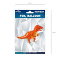 Jurassic World, balon foliowy, dinozaur Tyranozaur, czerwony, 103x78 cm