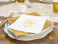 PartyDeco, serwetki papierowe na walentynki lub wesele, z napisem All you Need is Love, biały, 33x33 cm, 20 szt.