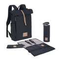 Lassig, Green Label, Rolltop Up Backpack, plecak dla mam z akcesoriami, Night Blue