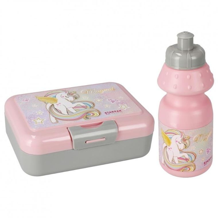 Starpak, bidon + lunchbox, unicorn