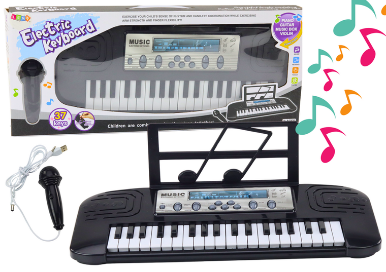 Lean Toys, keyboard z mikrofonem, 37 klawiszy
