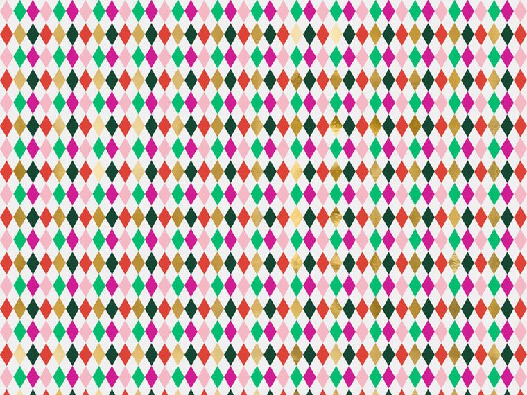 PartyDeco, papier do pakowania, Romby, 70x200 cm