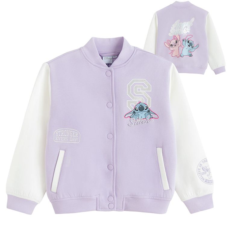 Cool Club, Bluza bejsbolówka dziewczęca, rozpinana, mix, Lilo i Stitch