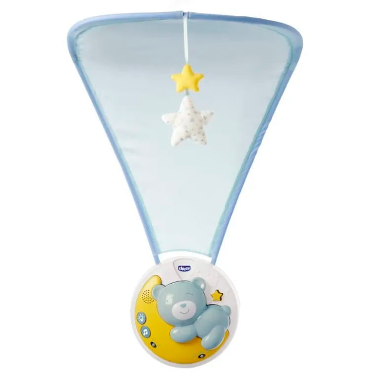 Chicco, Next2Moon, baldachim z projektorem 3w1, niebieski