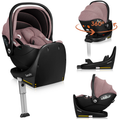 Lionelo, Moxie, fotelik samochodowy z bazą, i-Size, Pink Mauve, 40-87 cm