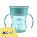 Chicco, kubek treningowy 360° do nauki samodzielnego picia, turkusowy, 12m+, 200 ml
