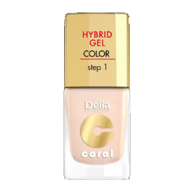 Delia Cosmetics, Coral Hybrid Gel, emalia do paznokci nr 20 ivory, 11 ml