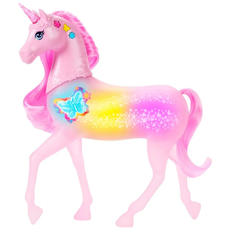 Barbie, Magiczny jednorożec, Baśniowe światełka, zabawka interaktywna