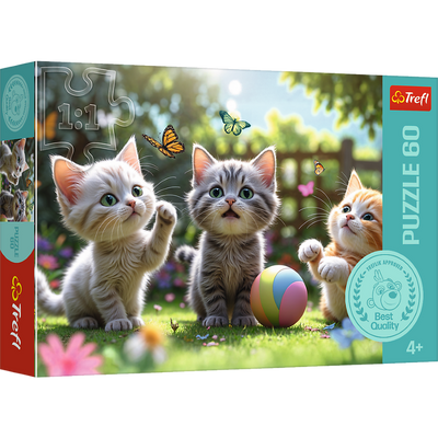 Trefl, Trzy kociaki, puzzle, 60 elementów
