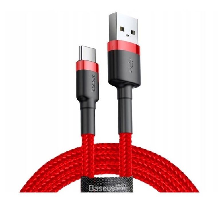 Baseus, kabel Kevlar USB do Type-C, 2A, 2 metry, czerwony